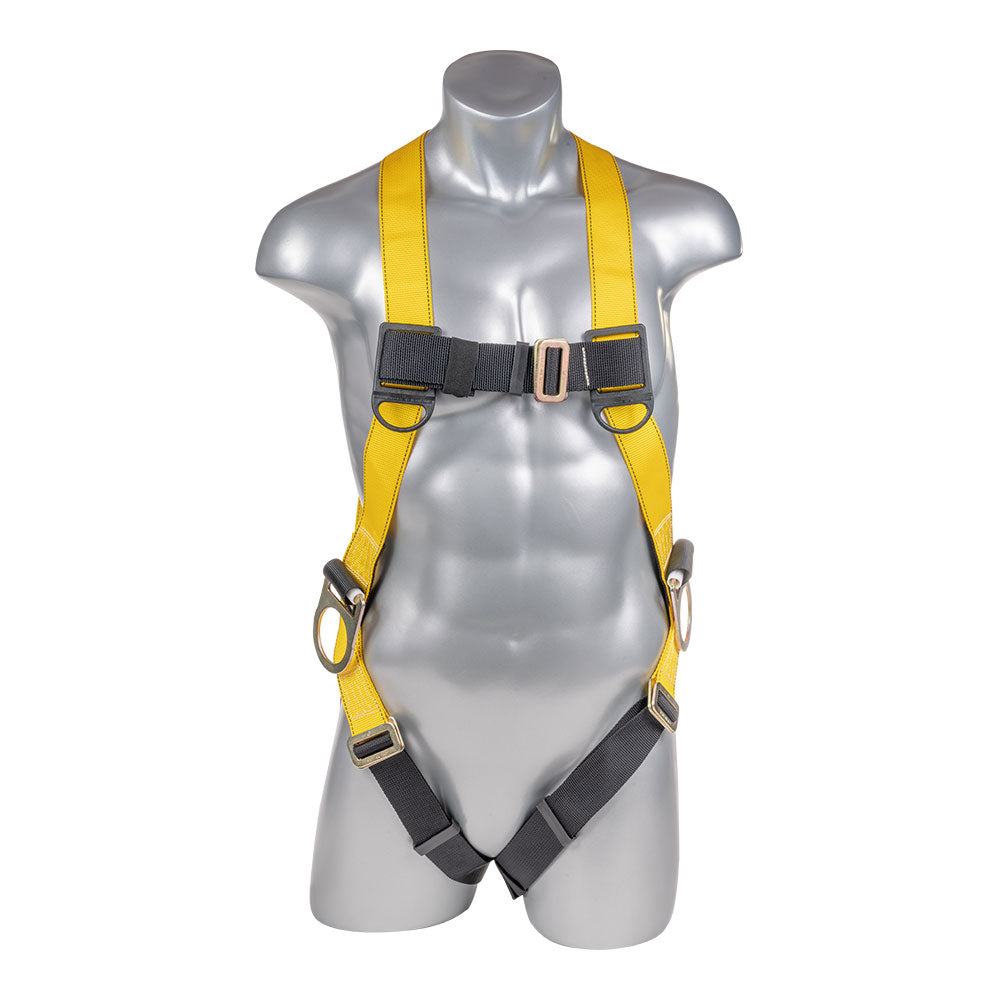 Edwards Wire Rope | Harness 3pt., Pass-Thru Legs, Back/Side D-Rings, Yellow