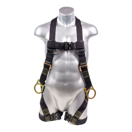 Stingray™ Series FR Harness 5pt., QCB Chest and  H-Style Legs, SRL Back Plate and Side D-Rings,  Black