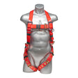 Stingray™ Series Harness 5pt., Urethane Coated,  Back D-Ring, Tongue & Buckle Leg Straps, Red