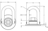 Actek Weld-On Round Base Swivel & Pivot Hoist Ring