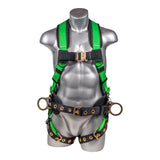 Hammerhead™ Series Harness 5pt., Padded Back, QCB Chest, Tongue & Buckle Leg Straps, SRL Back Plate, Positioning Belt with Side D-Rings