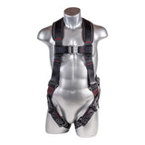 Harness 5pt. Padded Back, SRL Back Plate, QCB Chest, Tongue and Buckle Leg Strap,  Black