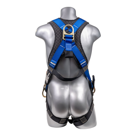 Hammerhead™ Series Harness 5pt., Padded  Back, QCB Chest, Tongue and Buckle Leg  Straps, SRL Back Plate, Side D-Rings, Blue