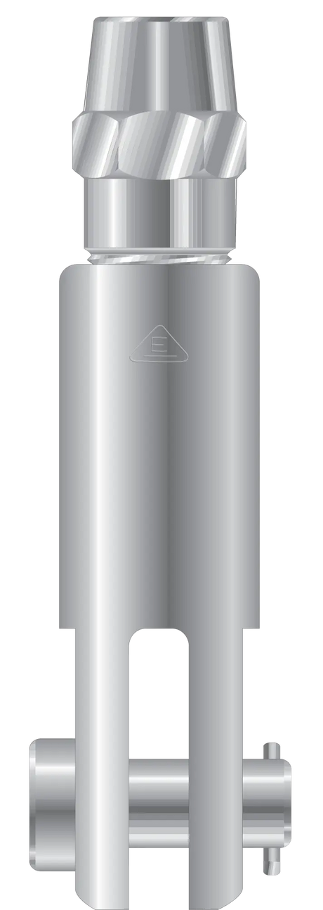 Machined Clevis Socket Fitting for Kernmantle Rope