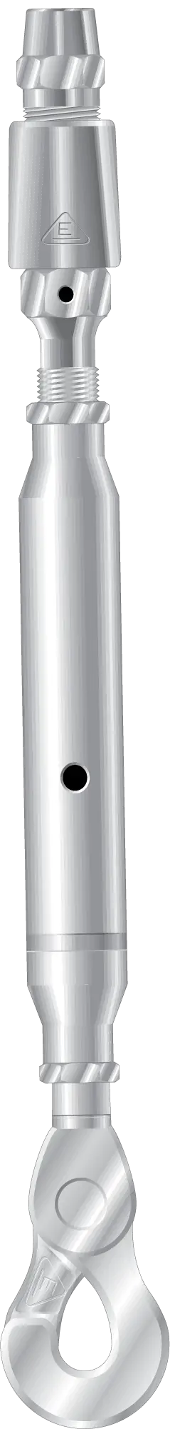 Closed Body Turnbuckle With Sister Hooks for Kevlar