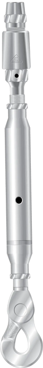 Closed Body Turnbuckle With Sister Hooks for Kevlar
