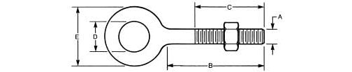 Forged Eye Bolt Hot Dipped Galvanized Drawing