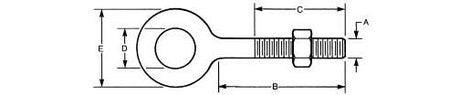 Forged Eye Bolt Hot Dipped Galvanized Drawing