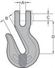 Grade 43 Clevis Grab Hook Drawing