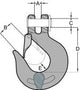 Grade 70 Clevis Slip Hook Drawing