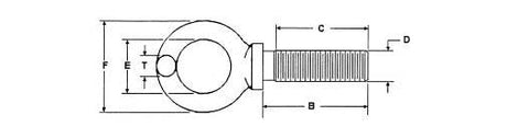 Machinery Eye Bolts Drawing