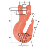 Grade 100 Clevis Cradle Hooks (For Overhead Lifting)