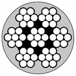 7x7 Vinyl Coated Aircraft Cable Galvanized